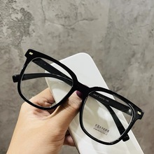 大框防蓝光近视眼镜框架潮流韩版黑框素颜神器防辐射女网红平光镜