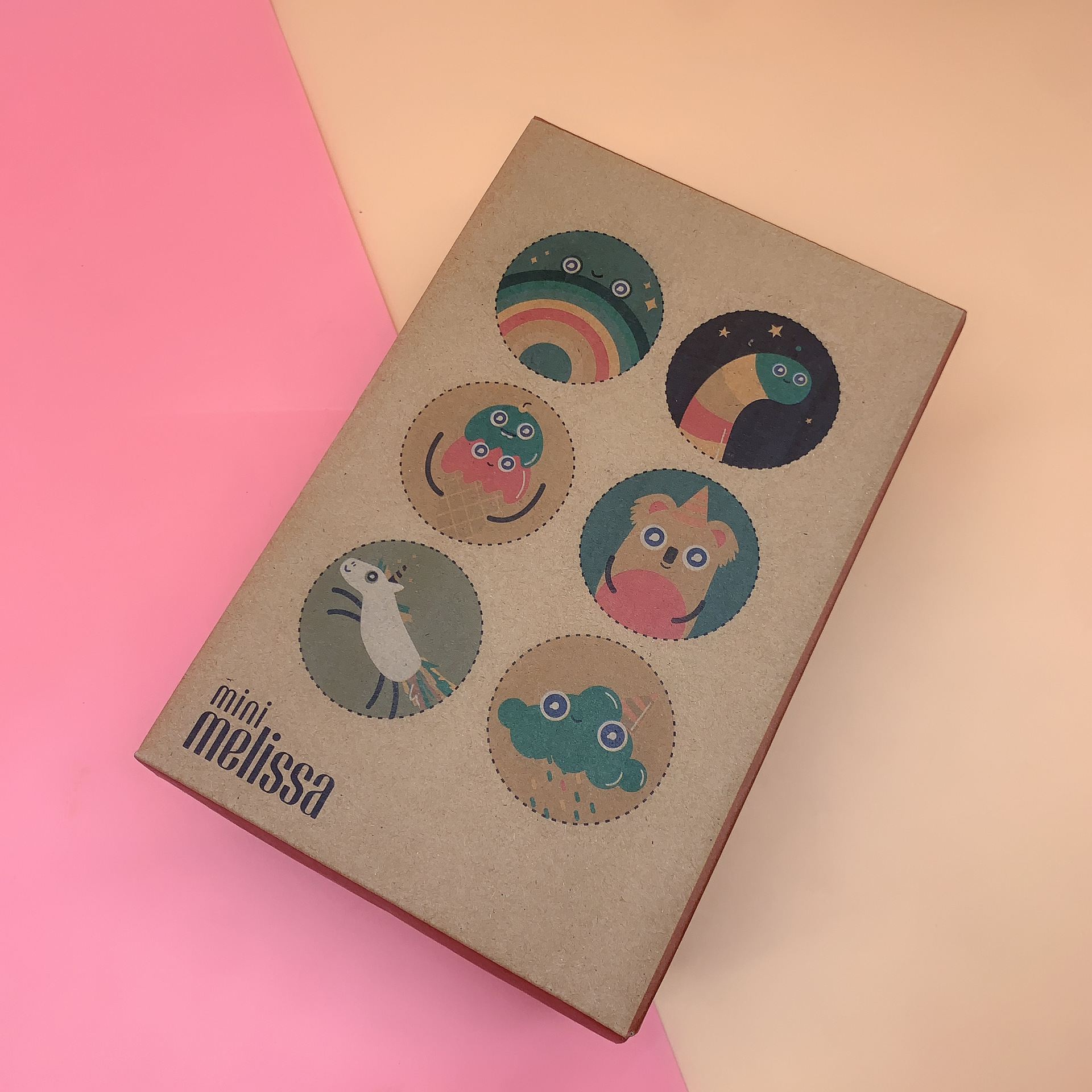 melissa梅丽莎女童凉鞋果冻鞋鞋盒童鞋纸盒包装鞋盒配无纺布袋