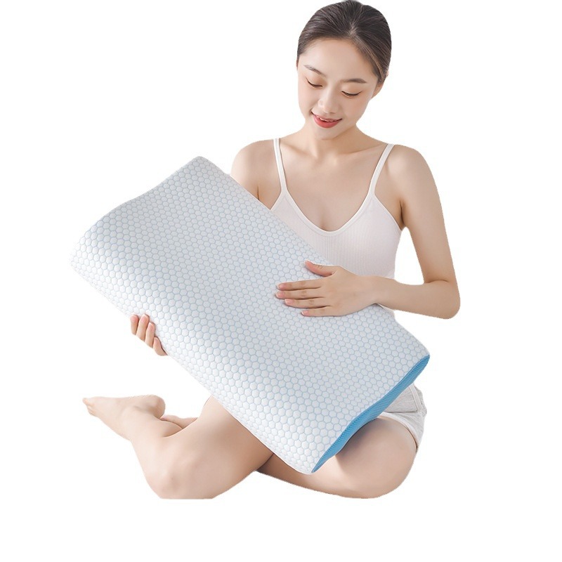 Memory Foam Wave Pillow Single High-Low Massage Pillow Cervical Pillow Summer Ice Silk Pillow Graphene Sleep Pillow Insert Cross-Border