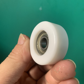 包胶塑料聚氨酯轴承608 8*35*15滑轮滚轮轴承胶轮尼龙轮子外包pom