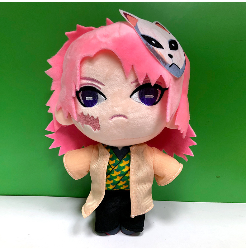 日本漫画鬼灭之刃公仔灶门炭治郎玩偶灶门祢豆子娃娃新款毛绒玩具