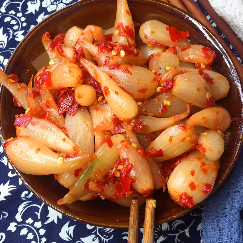 湖南特产酸辣藠头开胃下饭菜新鲜茭头咸菜农家酸菜荞头泡菜1斤2斤