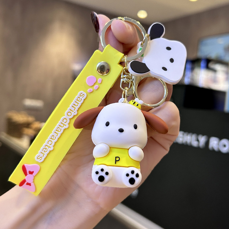 Sanrio Pacha Dog Keychain Clow M Melody Pendant Factory Wholesale Key Chain Key Ring Small Gift