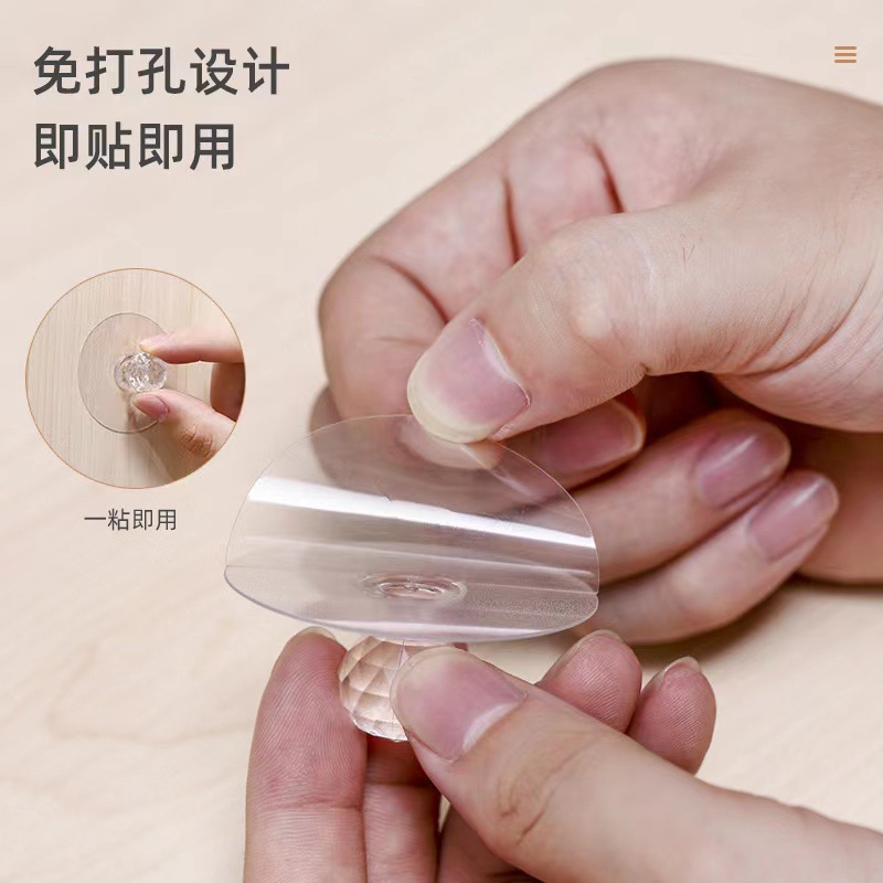 Invisible See through Pull Punch Free Paste Sliding Door Cupboard Drawer Handle Cabinet Door Handle Ball Handle