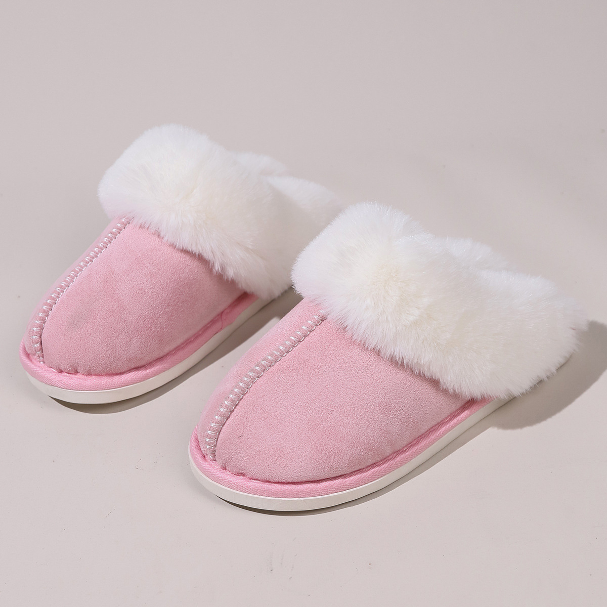 Spring Home Cotton Slippers Women's Korean-Style Cotton Slippers Indoor Home Cross-Border in Stock Non-Slip Neutral Slippers