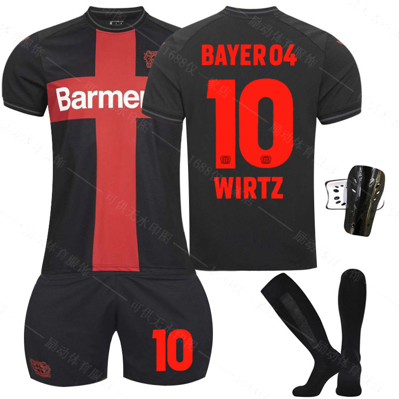 足球训练服2324德甲勒沃库森主场足球服10号维尔茨30弗林蓬34扎卡