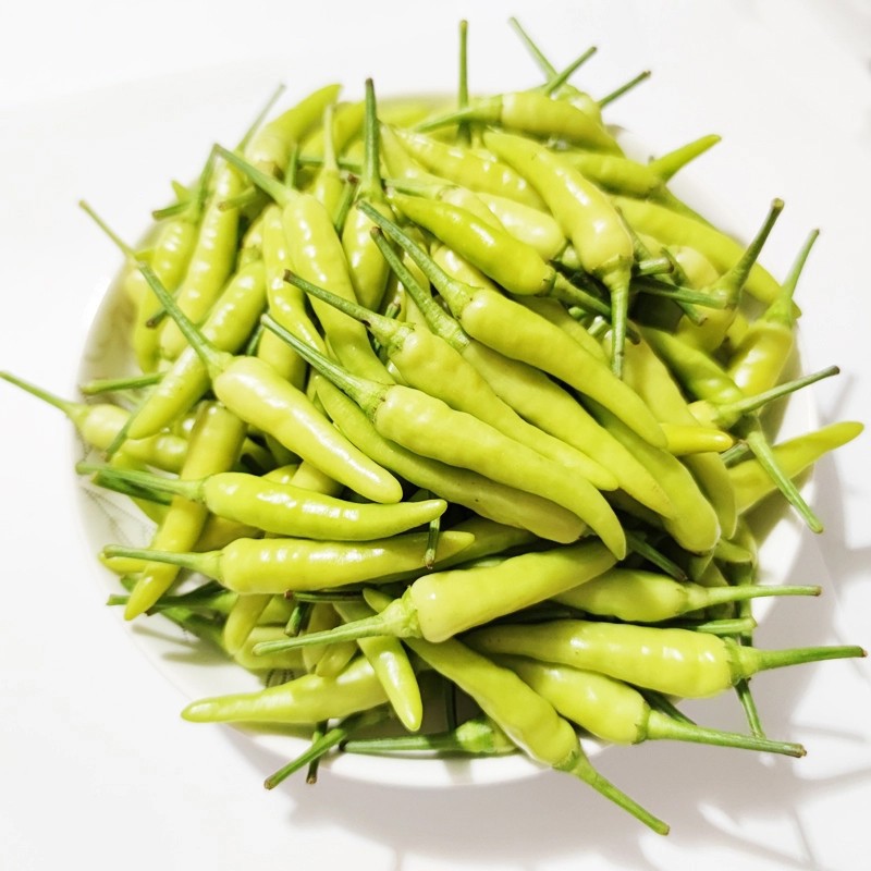 5斤包邮 新鲜野山椒白米椒小米辣剁椒泡椒白色辣椒蔬菜基地直发