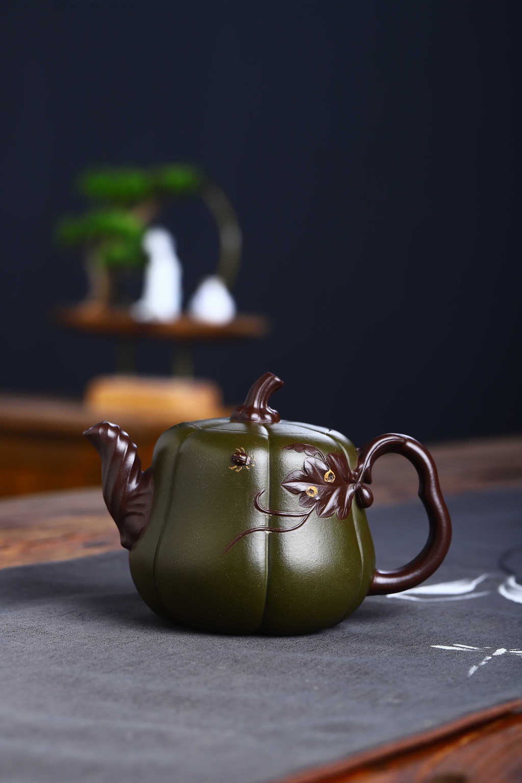 双色南瓜壶宜兴紫砂壶茶具茶道名家正品纯手工精品原矿优质绿泥