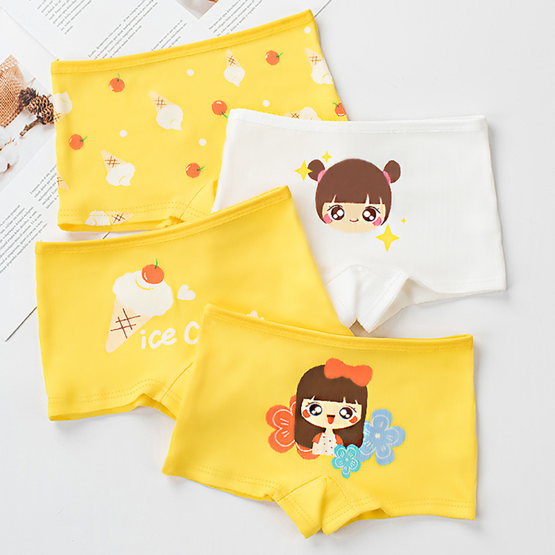 纯棉女童内裤平角裤儿童小宝宝女孩婴幼儿中大童小学生儿童内裤女