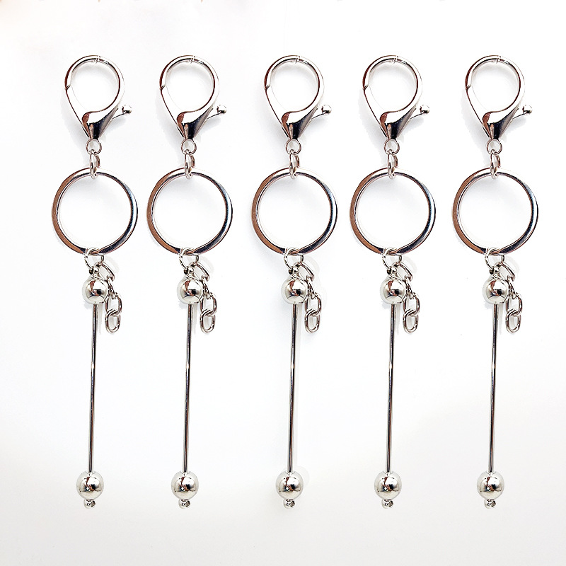 成品为 链条钥匙扣三件套 铜球杆产品名称:铜珠串珠钥匙扣跨境包裹