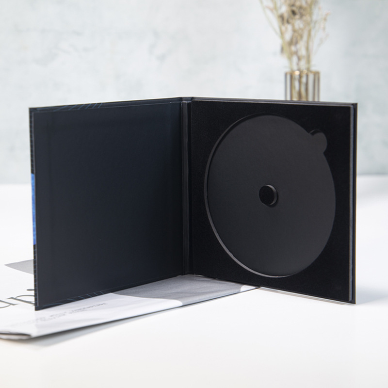 CD光盘包装纸盒定制黑色翻盖U盘DVD光盘盒 软件盒光碟收纳礼品盒