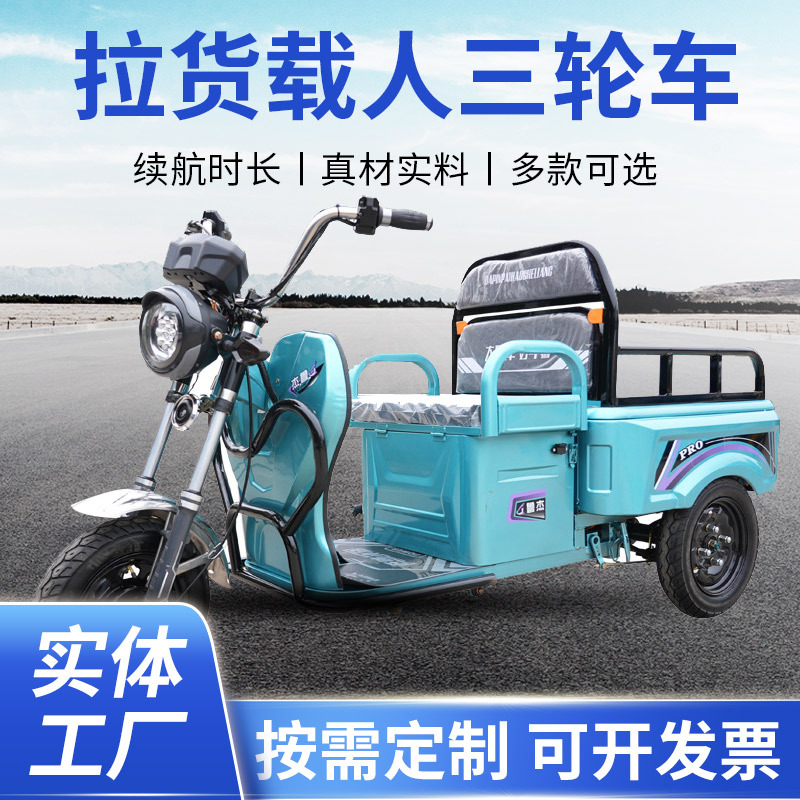 家用电动三轮车客货两用老人伐布车电瓶电三轮小型拉货农用接孩子
