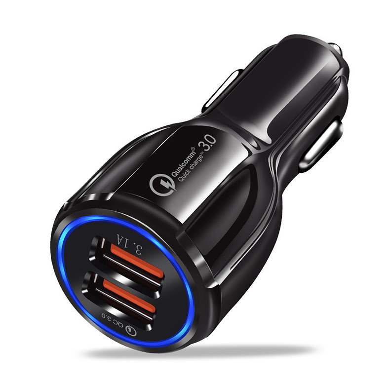 Factory Wholesale Lock and Load Spray Car Charger Qc3.0 Car Charger Dual Port Usb Car Charger Fast Charge Car Charger