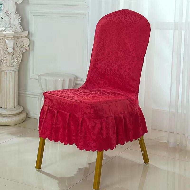 订作酒店椅套饭店椅子套宴会椅套婚宴婚庆餐椅套批发连体凳子套罩