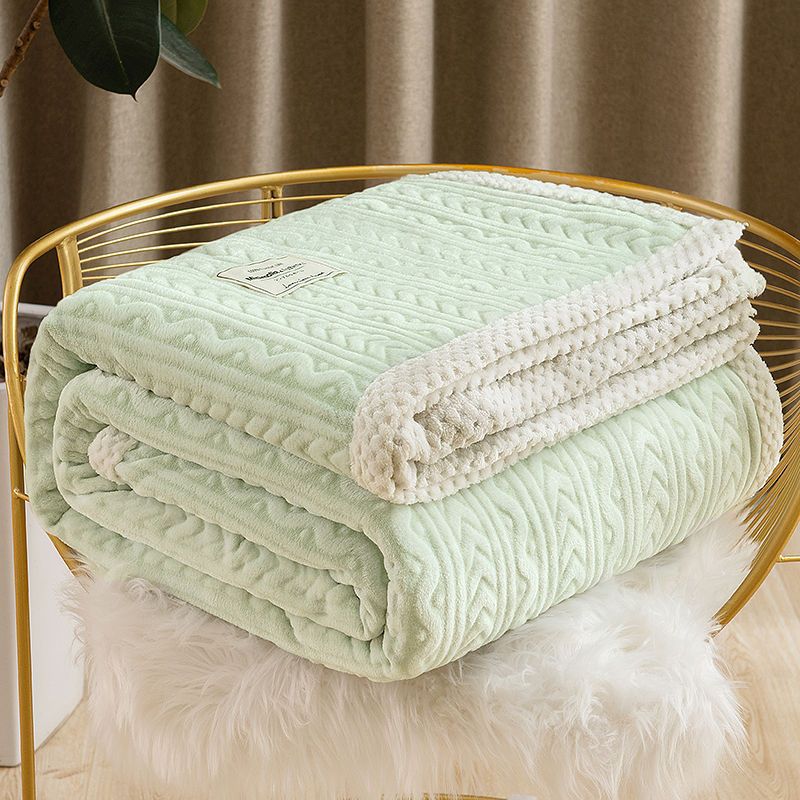 珊瑚绒毛毯盖被床单毯子铺床冬天加绒加厚冬季双面绒午睡毯不毛