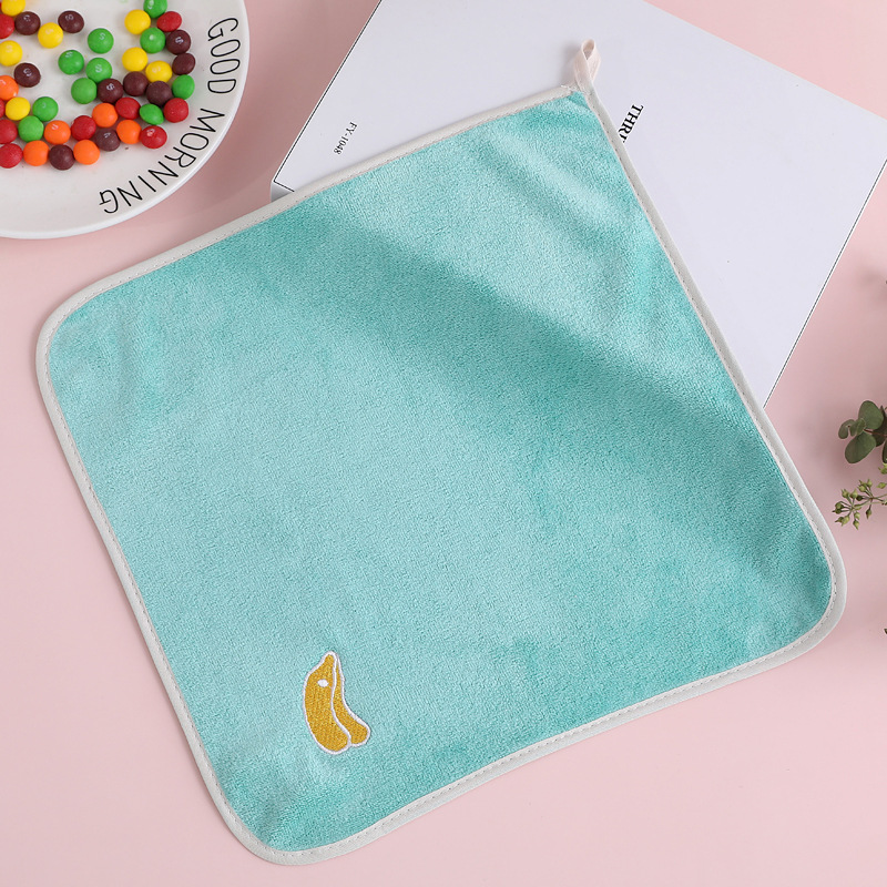 Kindergarten School Child Baby Water-Absorbing Saliva Towel Cartoon Wipe Little Face Towel Children Student Square Scarf