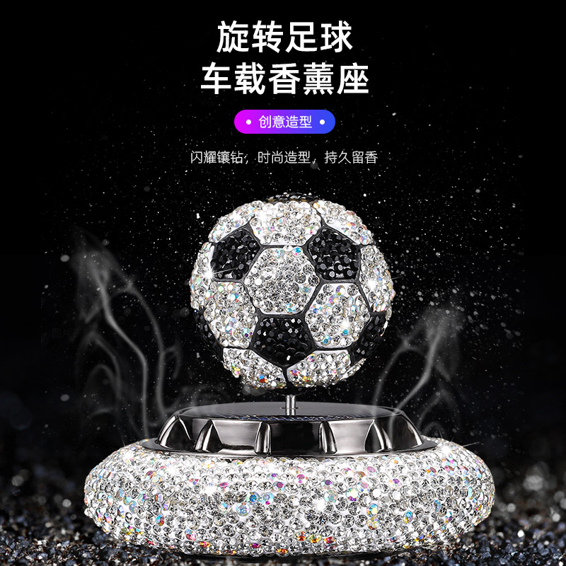 Creative Football Solar Power Vehicle Perfume Hanging Auto Perfume Fragrance Piece Decoration Wholesale Car Aromatherapy Decoration