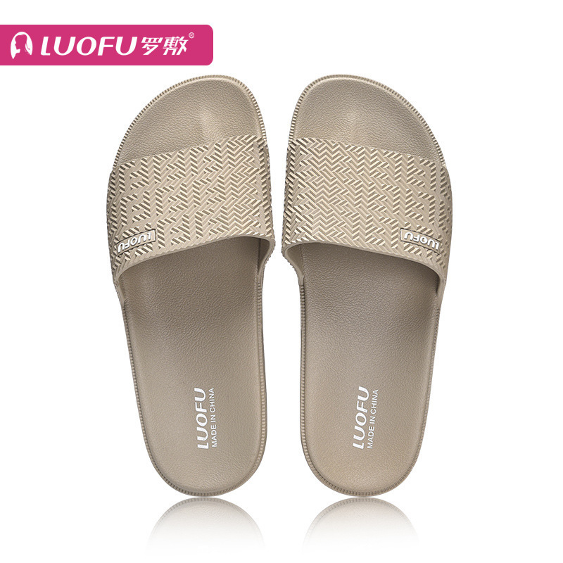 luofu new summer bathroom outdoor non-slip slippers casual bath slippers men‘s soft bottom slippers home