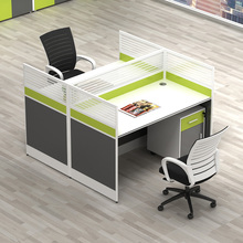 WT9P职员办公桌椅组合简约现代四人位职员工位桌办公室屏风电脑桌