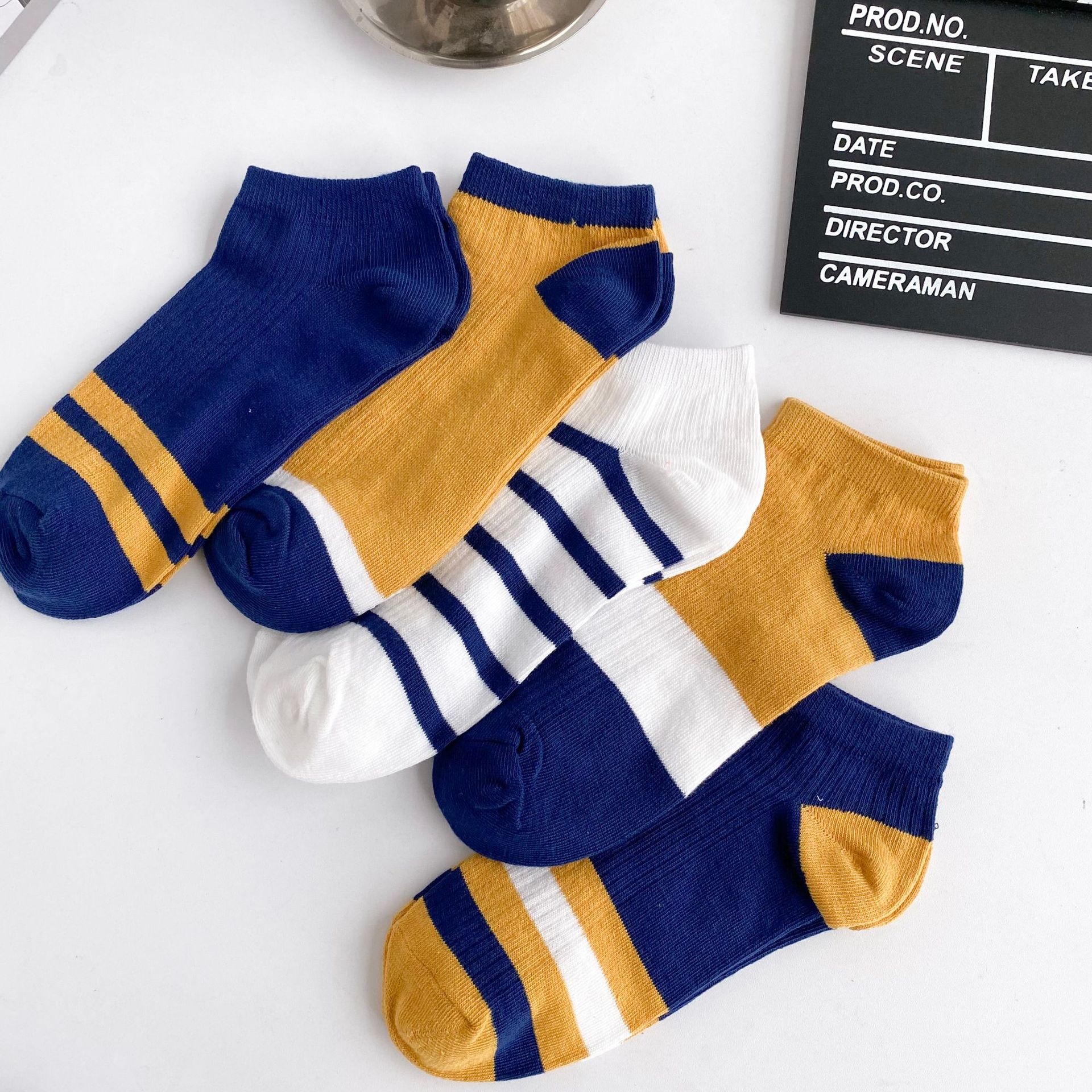 Socks Men's Spring/Summer Mid-Calf Length Men's Socks Solid Color Trendy Men's Short Socks Stall Supply Wholesale Sports Socks