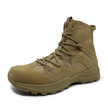 户外登山野练战地军靴新款中帮透气耐磨工装沙漠靴训练战术靴批发