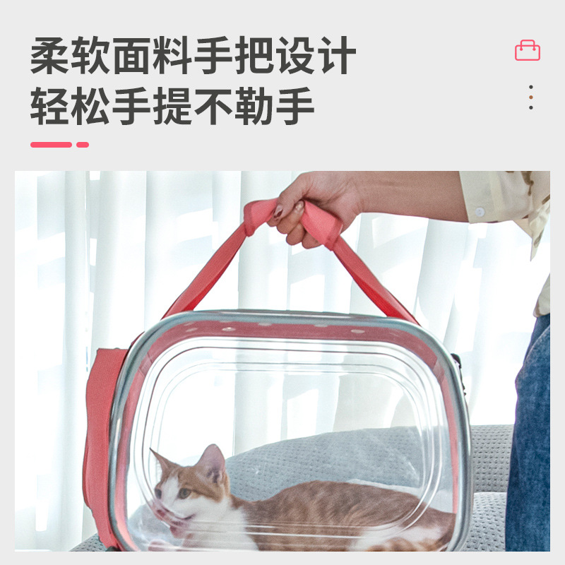 Pet Transparent Bag New Portable Space Capsule Breathable Cat Bag Shoulder Dogs and Cats Bag for Pets