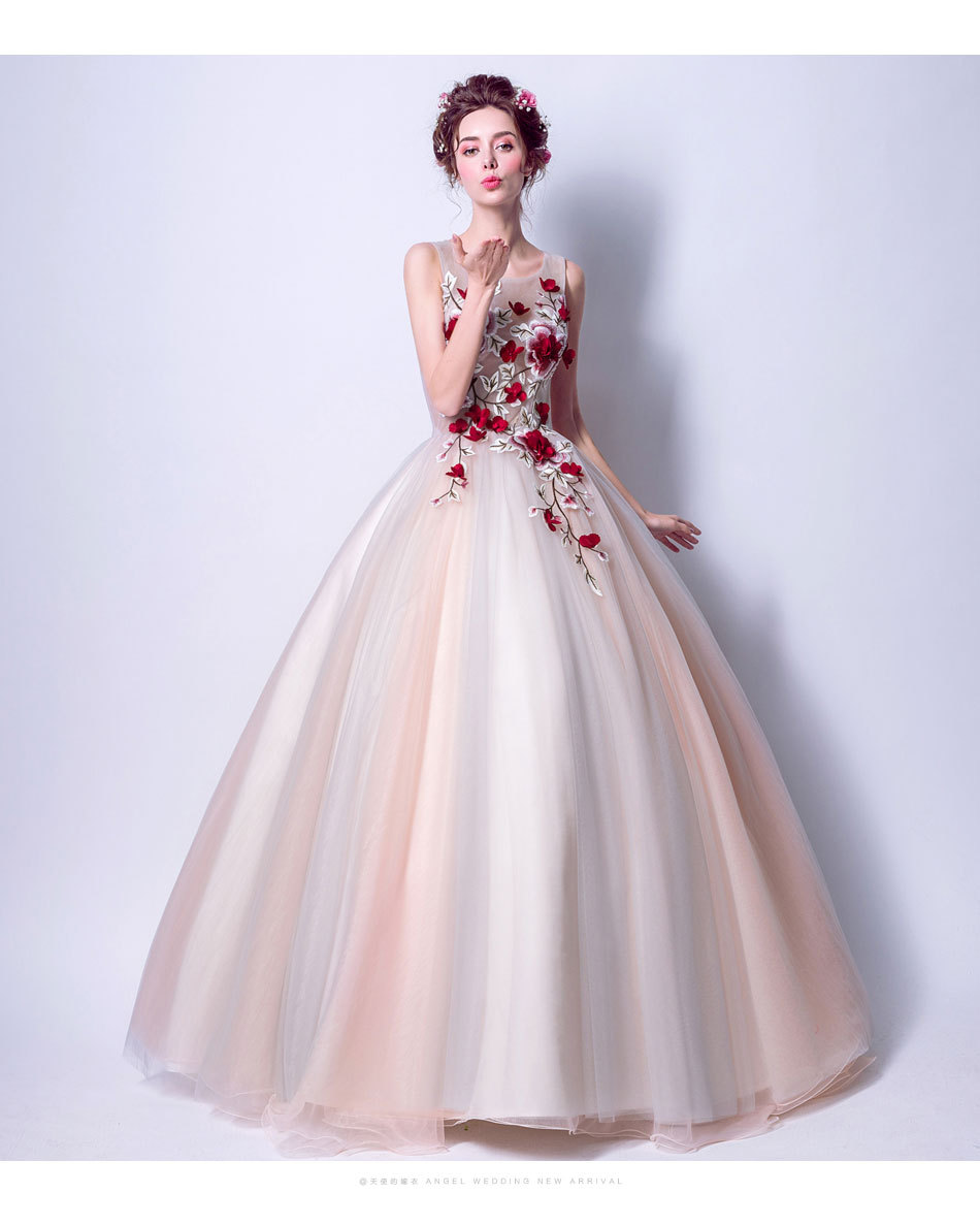 梦幻彩纱法式宫廷风淡粉色新娘敬酒服宴会演出婚纱晚礼服秋季新款