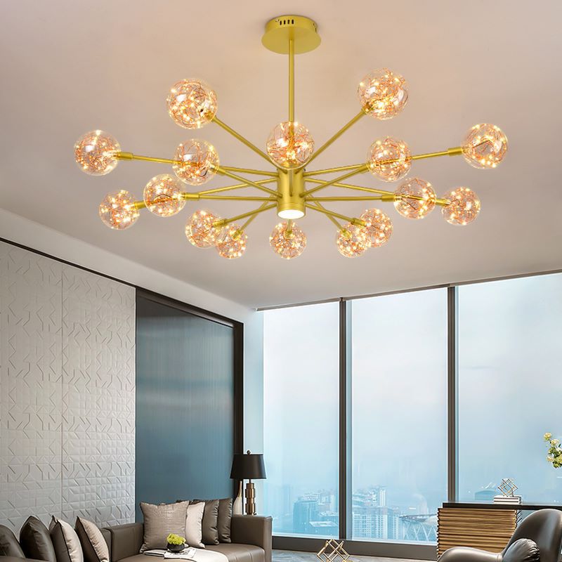 北欧客厅铁艺魔豆吊灯后现代简约卧室魔灯创意网红餐厅满天星灯具