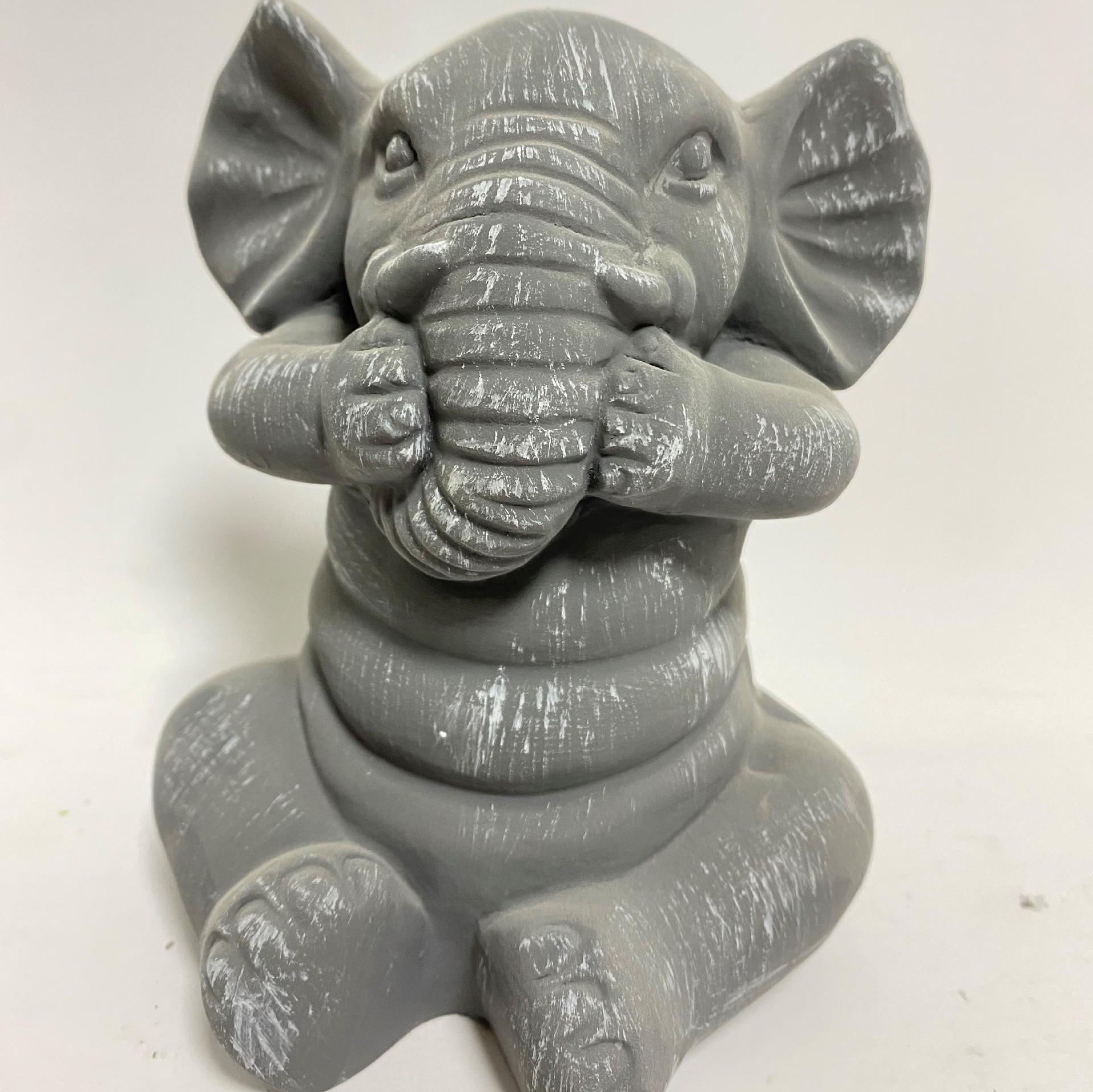 跨境工厂直销松鼠大象仿真混凝土工艺品动物水泥摆件