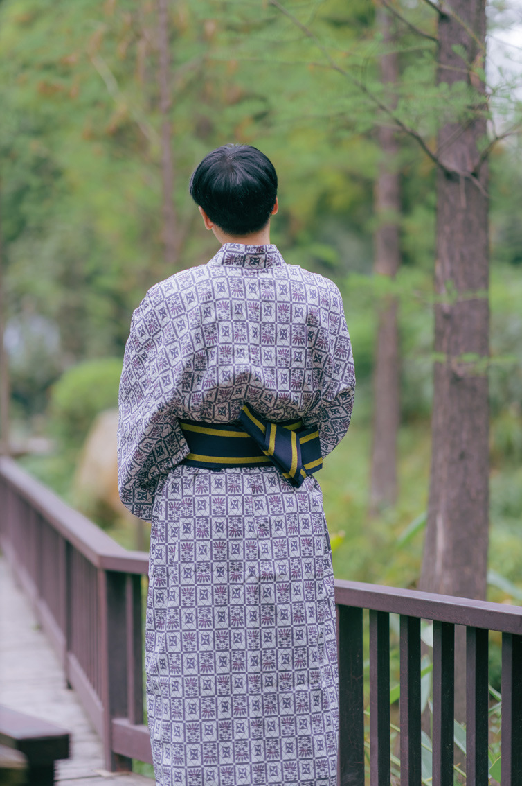 日本和服男传统武士绅士服正装日式和服不易皱材质四季可用