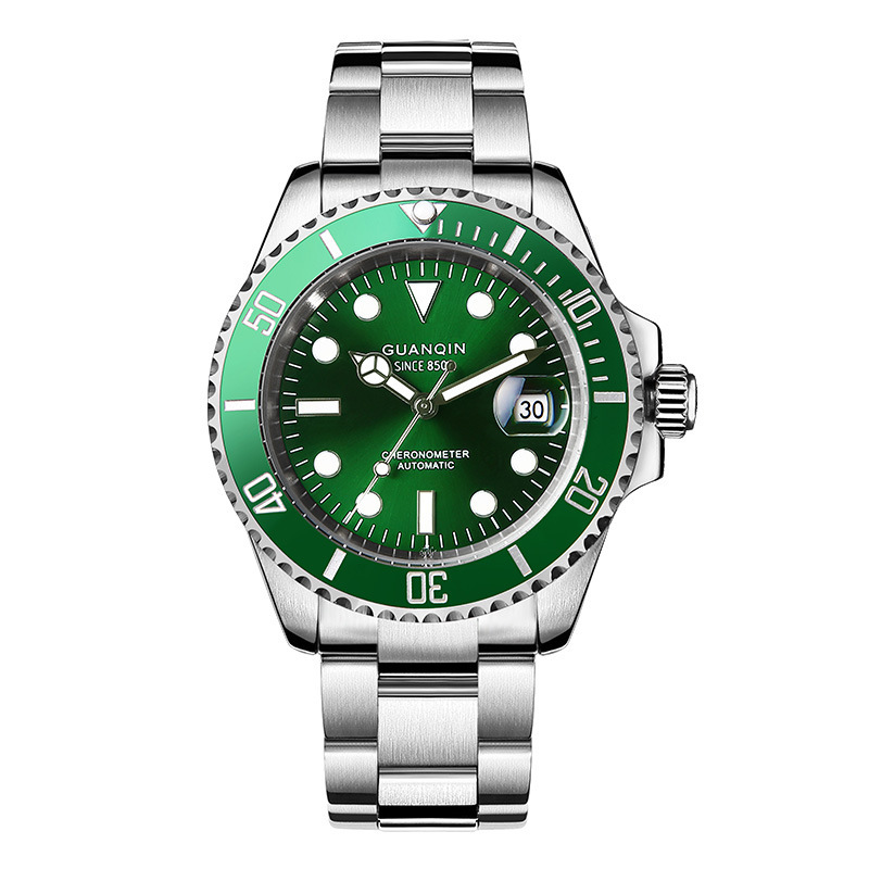 s95男士手表绿水鬼全自动机械表精钢防水商务潮流夜光男表-阿里巴巴