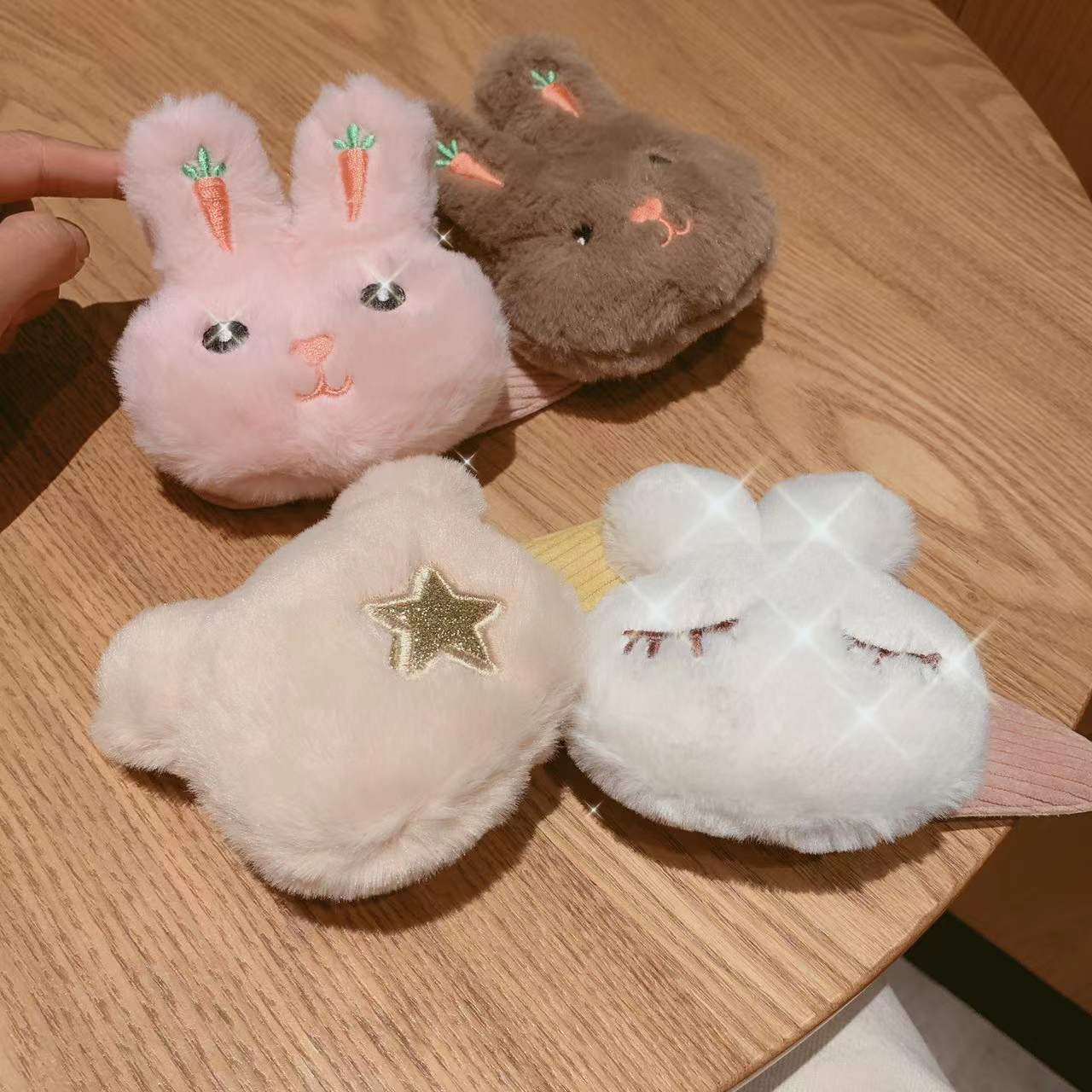 秋冬新款大号毛绒发夹bb夹女化妆洗脸刘海夹卡通可爱草莓头饰批发