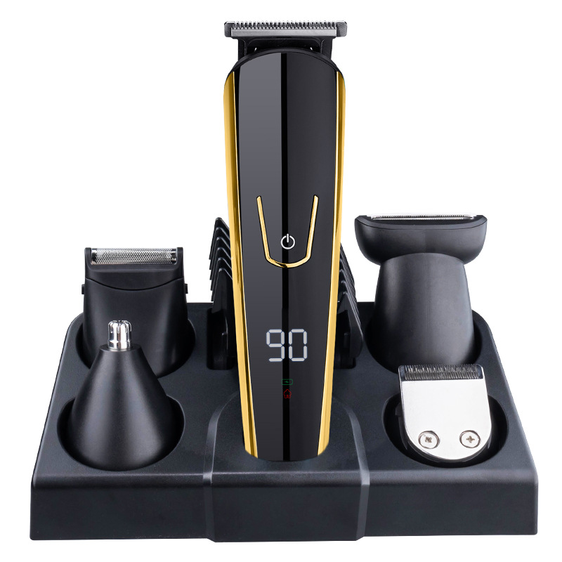 Cross-Border Amazon Special USB Charging Hair Clipper Stainless Steel Cutter Head Five-in-One Electric Clipper Electrical Hair Cutter
