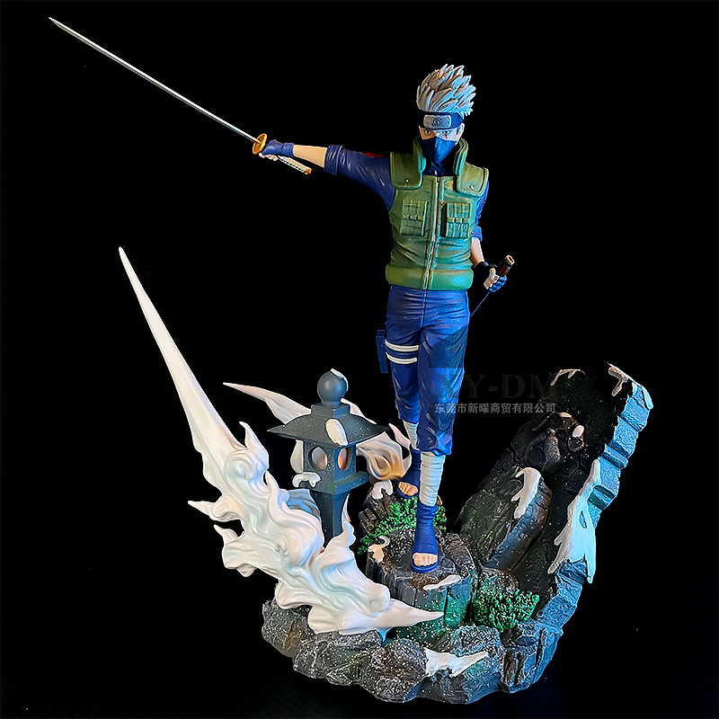 超大拔刀卡卡西gk火影忍者拿剑旗木卡卡西手办可发光摆件雕像盒装