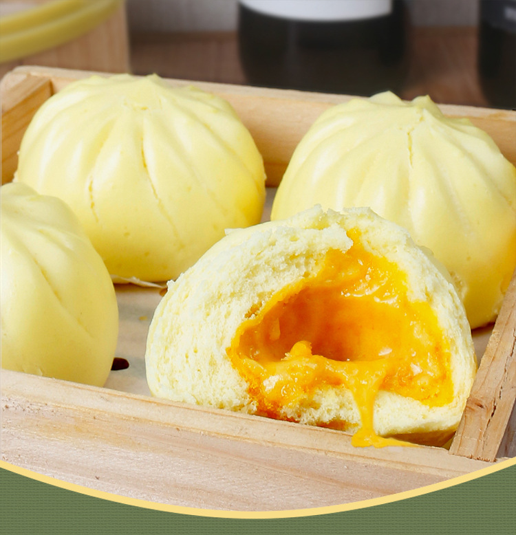 大笑流沙包 粤式咸蛋黄奶香流沙包早茶早餐食材半成品530g/12个