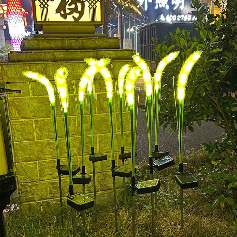 仿真狗尾巴草地插灯户外防水防晒ip65装饰景观灯草坪太阳能插地灯