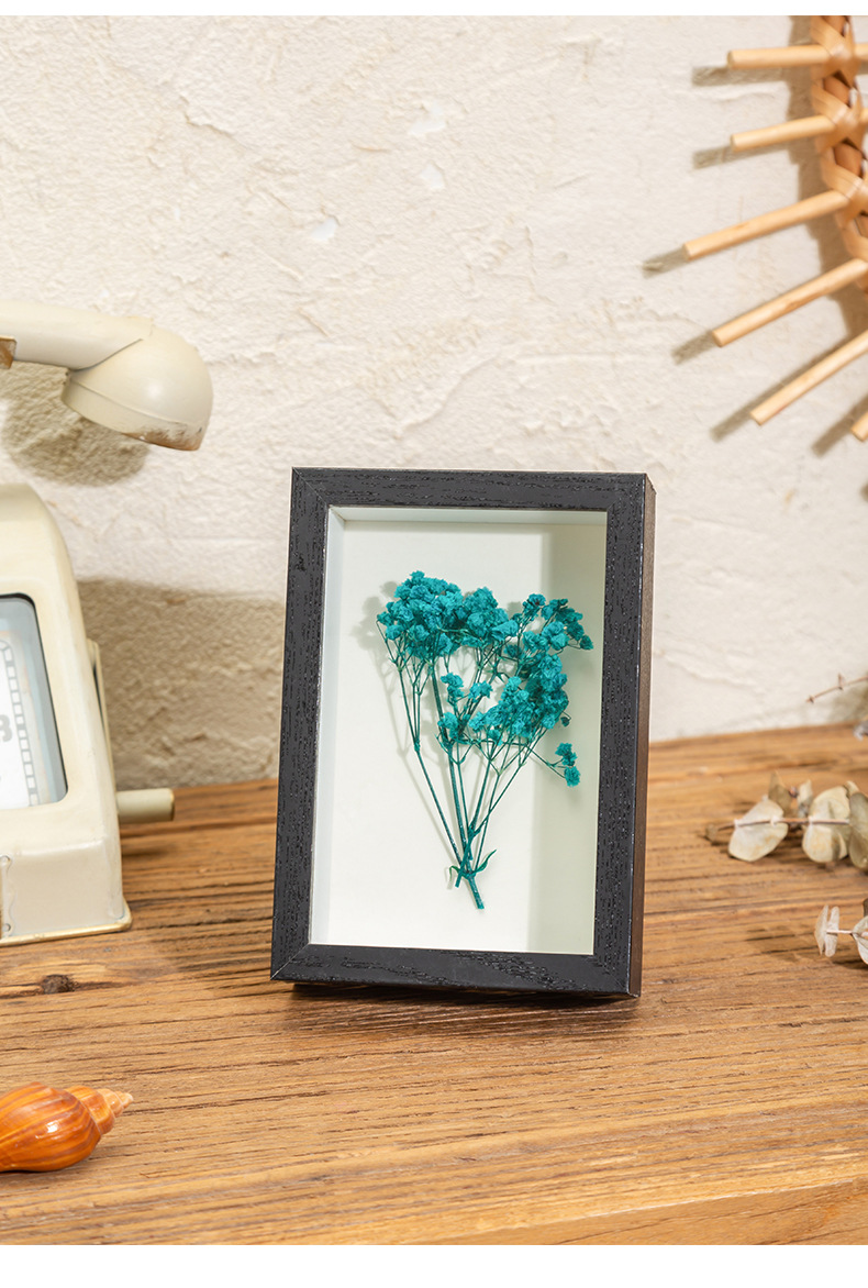 干花相框保存diy摆台贝壳制作a48寸展示画框立体中空手工标本