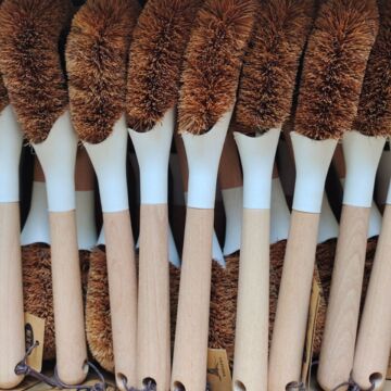 迎翔锅刷神器家用洗锅刷子不沾油清洁刷悬挂厨房专用天然榉木椰棕