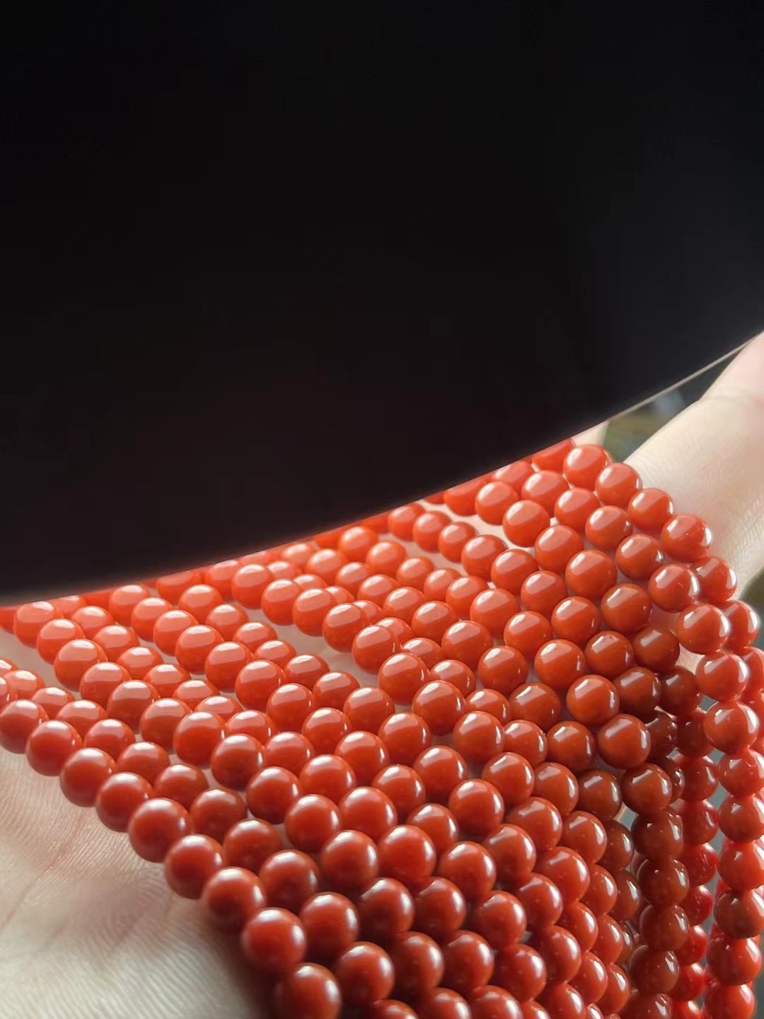 正宗川料南红玛瑙108颗佛珠多圈手链项链火焰红樱桃红山柿子红