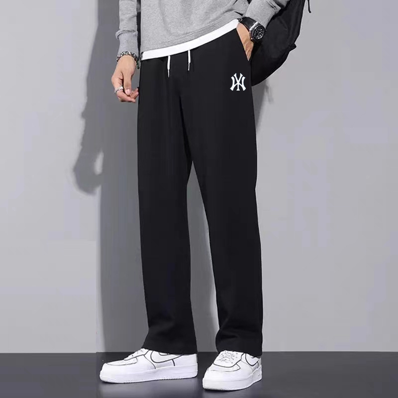 运动裤男长裤夏薄款宽松休闲直筒裤纯色裤子春秋款男士卫裤-阿里巴巴