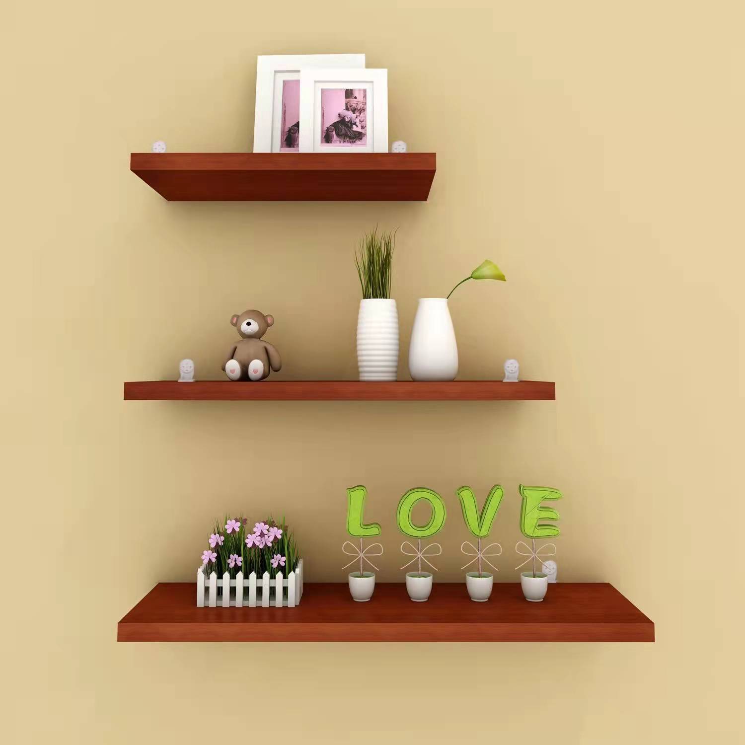 置物架墙面免钉墙上一字隔板免打孔客厅厨房卧室粘贴壁挂墙壁搁板