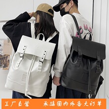 2024跨境新款pu双肩包大容量电脑背包休闲旅行大学生schoolbag