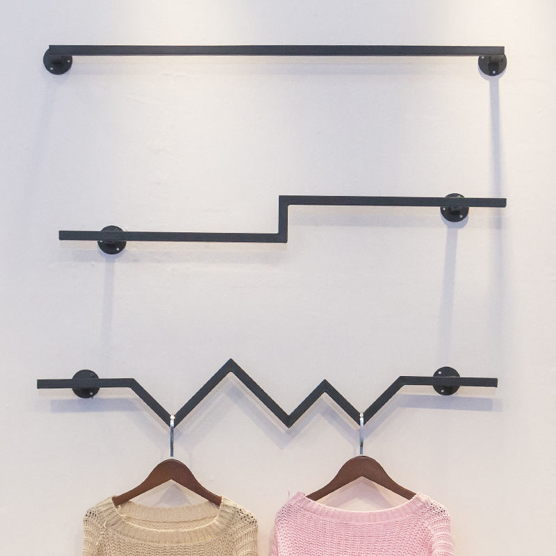 挂衣架墙上店服装店女装衣架展示架正侧挂墙装饰架壁挂式挂衣服架