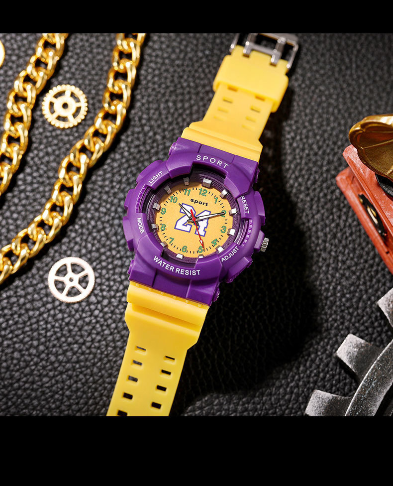 工厂现货篮球运动手表一件代发韩版简约学生防水儿童批发石英表男