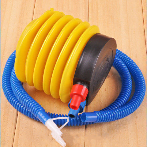 加厚大号脚踩打气筒气球跳跳马羊角球游泳圈充气床皮球加大充气泵