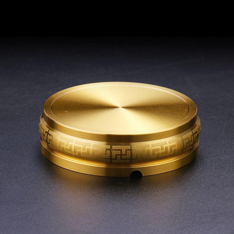 黄铜烟灰缸家用办公室摆件创意个性礼品中式广告纯铜烟灰缸复古