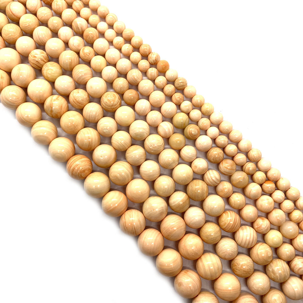 天然贝壳散珠万宝螺珠子12mm圆球状打磨穿孔珠子 diy首饰饰品配件