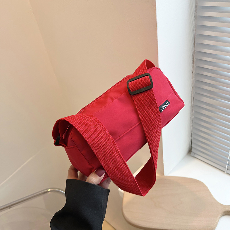 2023 Spring/Summer New Fashion Lightweight Bags Canvas Large Capacity Sports and Leisure Shoulder Crossbody Small Square Bag