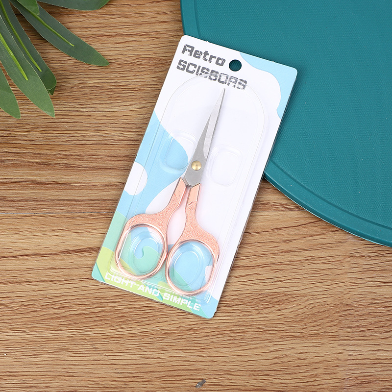 Small Scissors Stainless Steel Household Embroidery Scissors Student Hand-Made Tailor Office Scissors Wool Head Factory Direct Supply