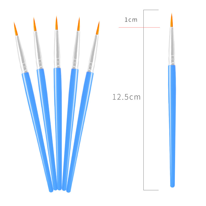 尼龙勾线笔儿童涂鸦diy画笔塑料杆尖头描边彩绘数字油画笔勾线笔